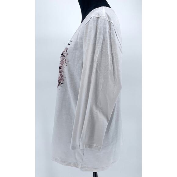Christopher & Banks Long Sleeve T Shirt Women's XL White Purple Paris France NEW - Picture 7 of 10